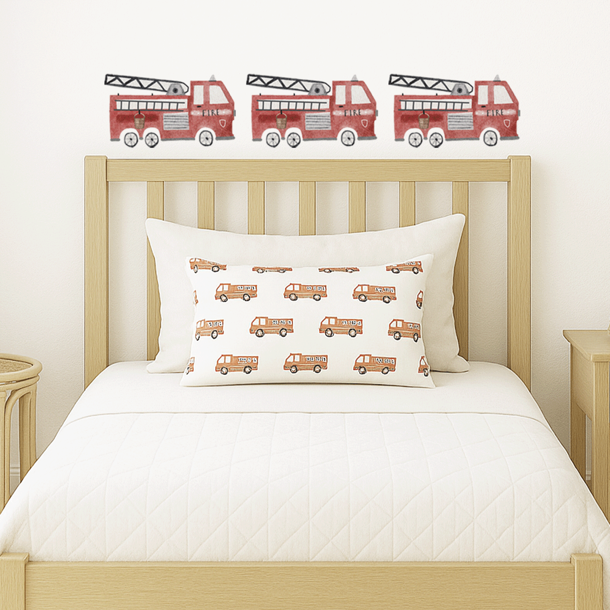 Feuerwehr Stoff-Wandsticker für Kinder – Abenteuer fürs Kinderzimmer |  Mica-Mica – MICA-MICA, image size:1200x1200