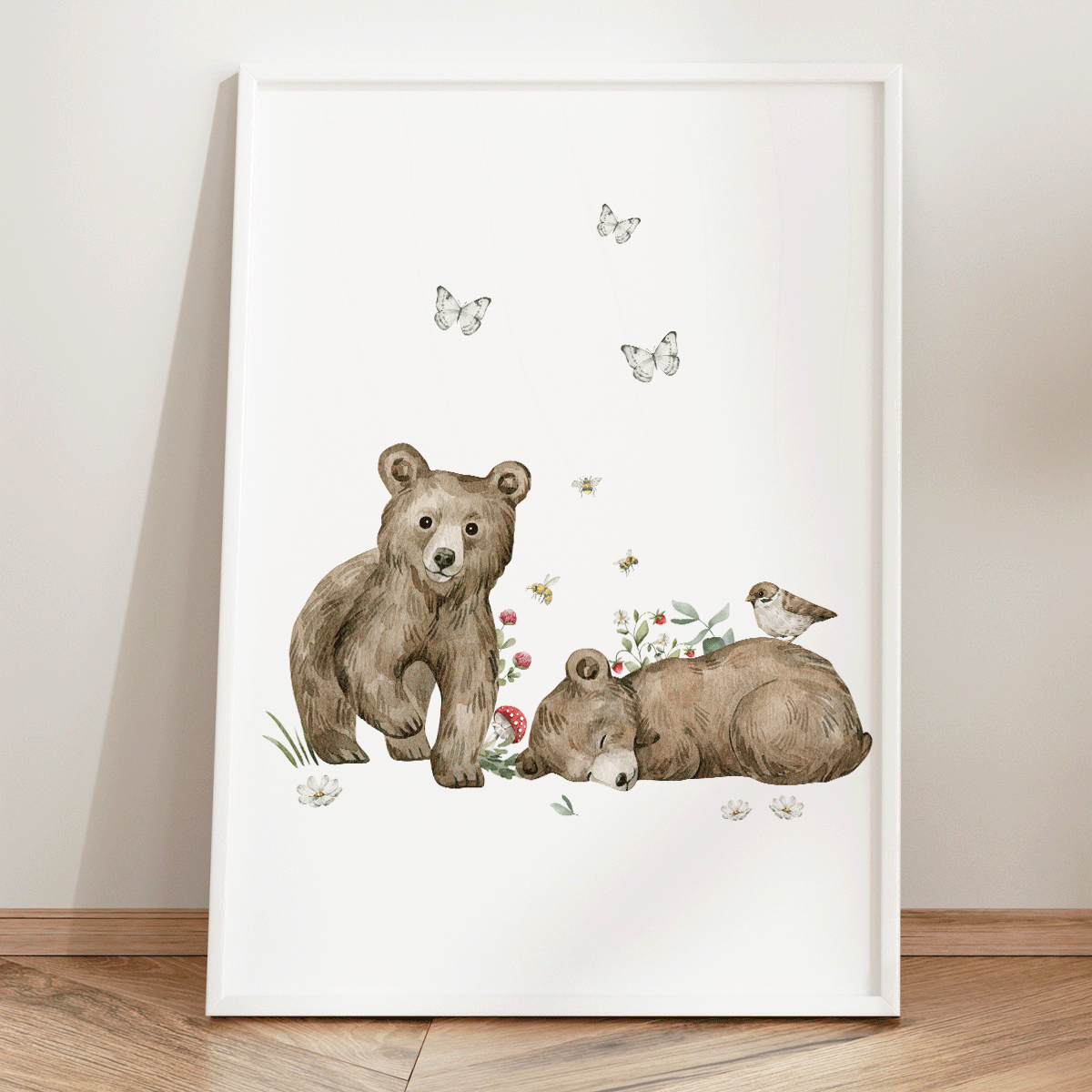 Poster Waldtiere - Magischer Wald - Bären