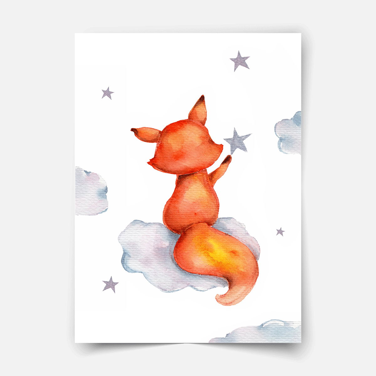 Kleiner Fuchs auf Wolke - Poster