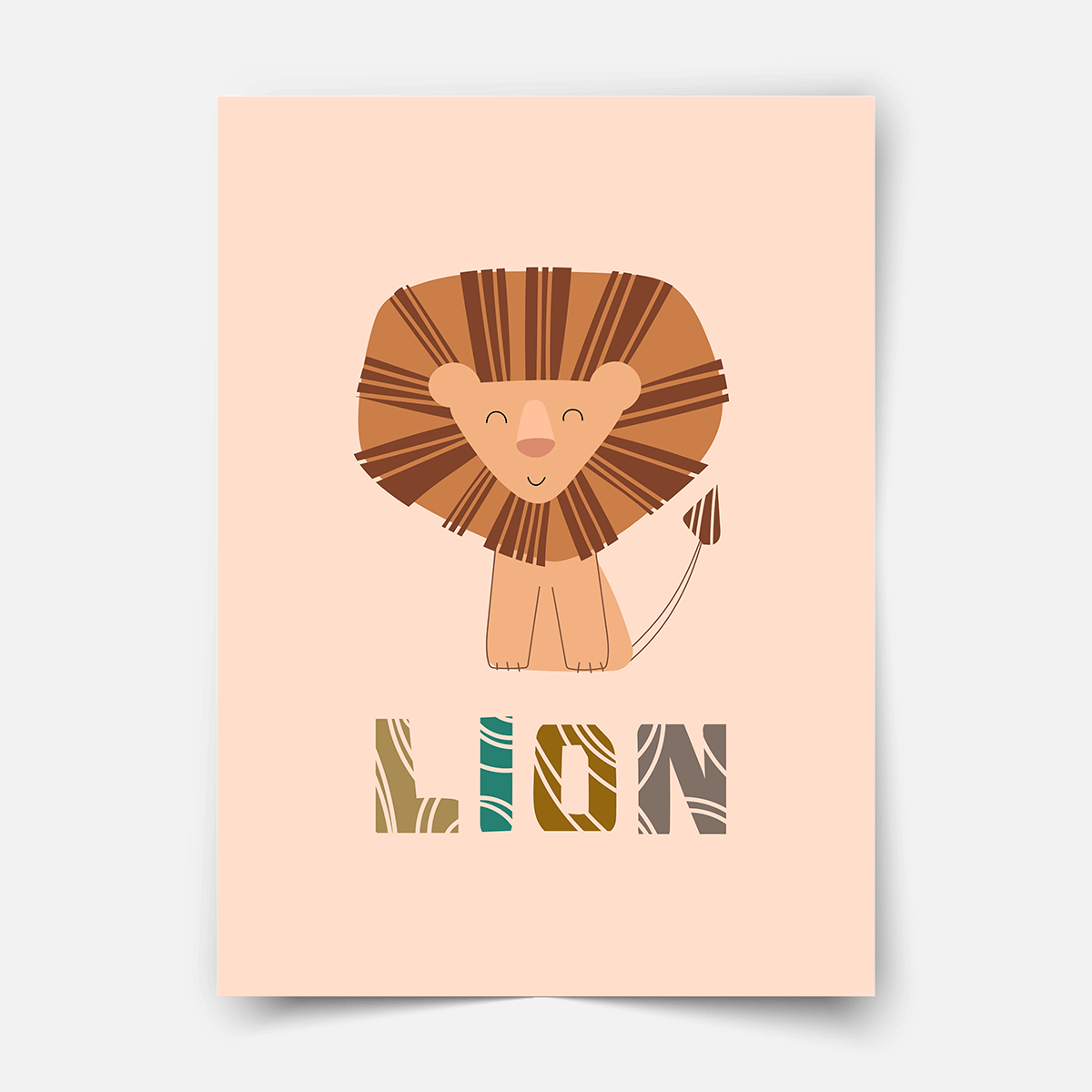 Safari-Tiere - Löwe - Poster