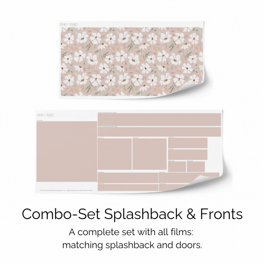 Sticker set for IKEA DUKTIG play kitchen - Springtime flowers (vintage rose)