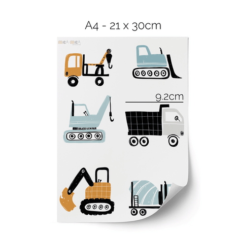 Car wall stickers - Construction is king