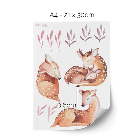 Wandtattoo Waldtiere - Entzückende Rehe