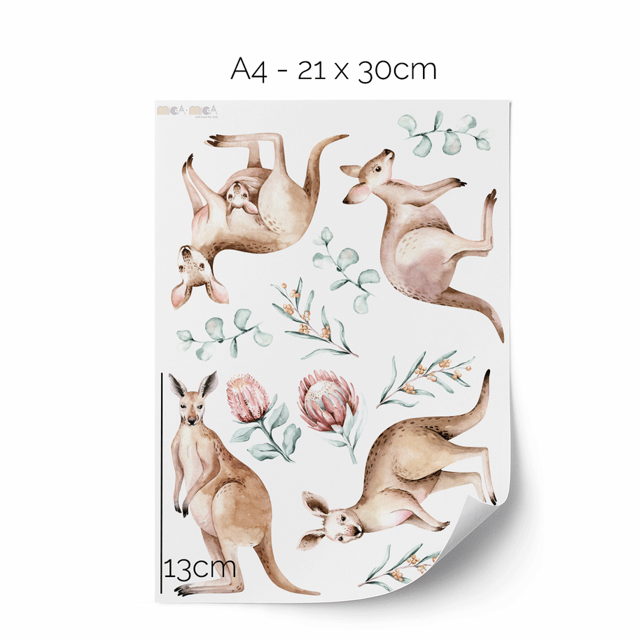 Kangaroo wall stickers