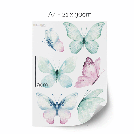 Butterfly wall stickers - Watercolour butterflies