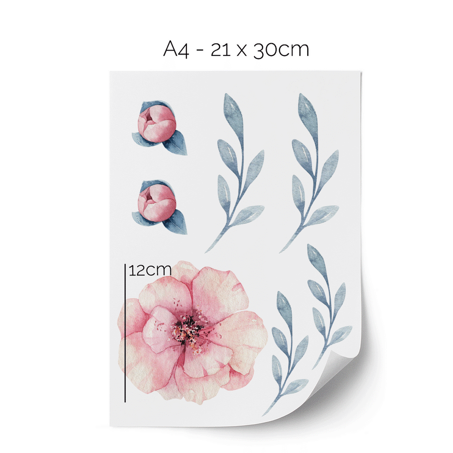 Wandtattoo Blumen - Aquarell-Rosen