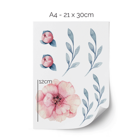Wandtattoo Blumen - Aquarell-Rosen