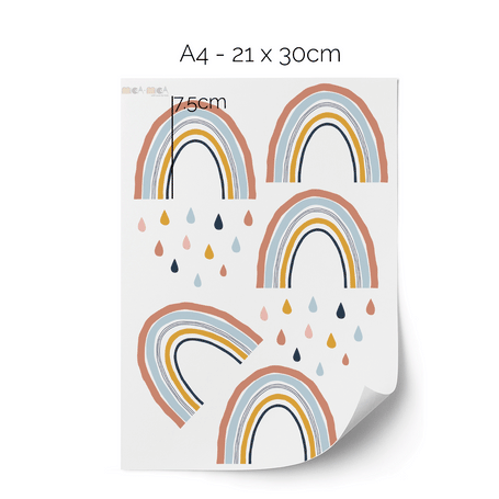 Wandtattoo Nordische Regenbögen