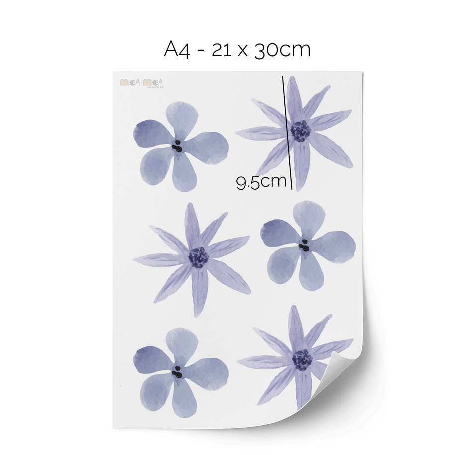 Flowers wall stickers - Lavender pastel