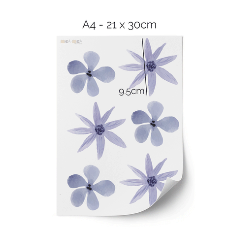 Flowers wall stickers - Lavender pastel