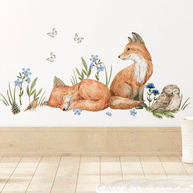 Woodland wall stickers - Magical forest - foxes