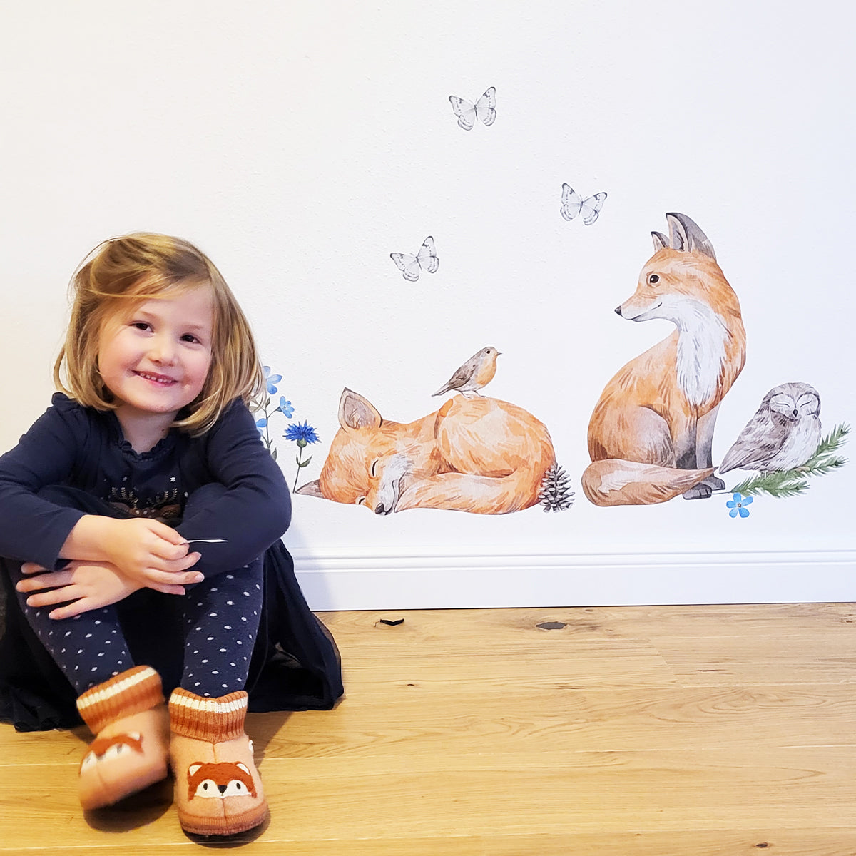 Woodland wall stickers - Magical forest - foxes
