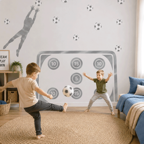 Football wall sticker - Goal (grey)