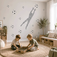 Football wall sticker - Goal keeper (grey)