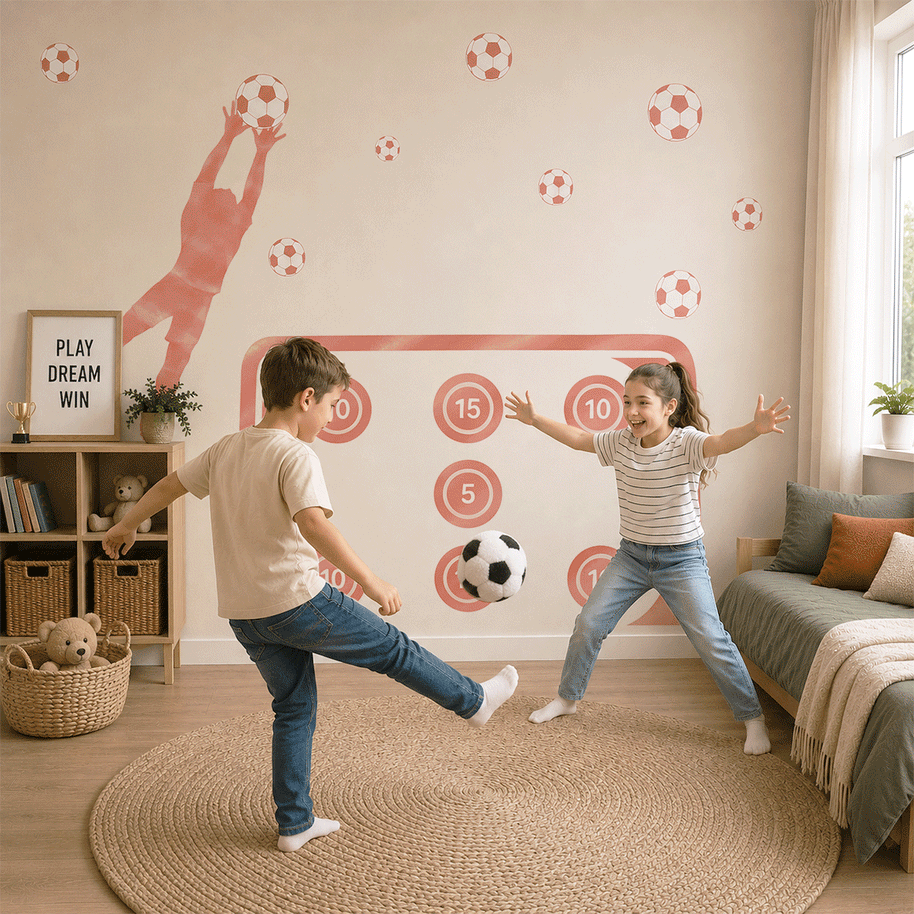 Football wall sticker - Goal (red)