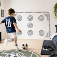 Wandtattoo Fußball – Fußballtor (hellgrau)