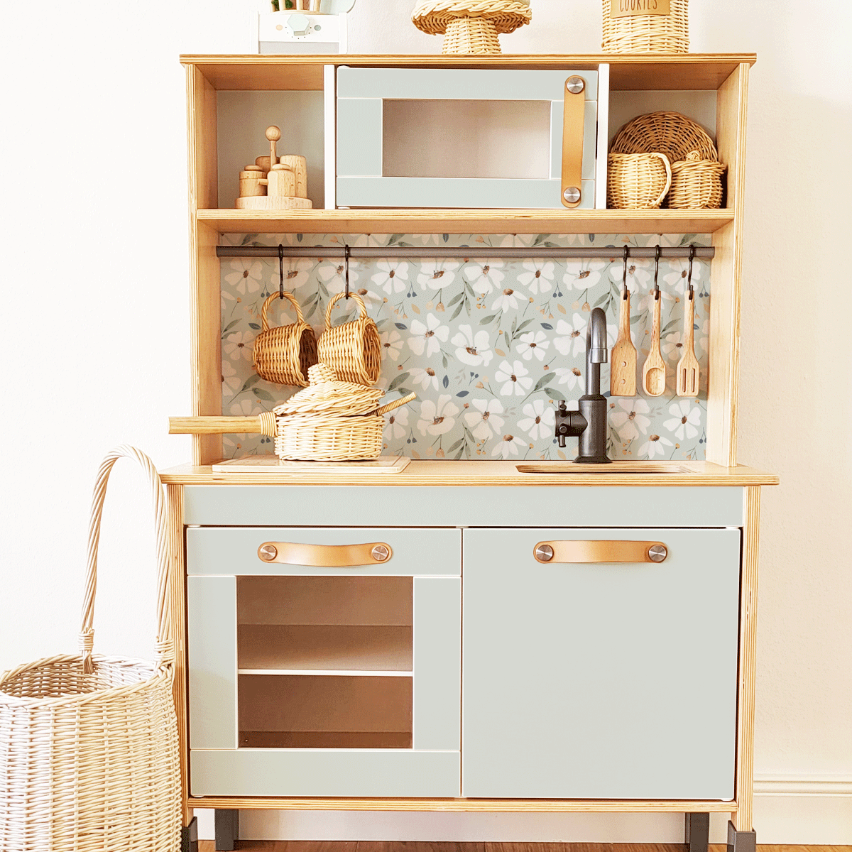 IKEA DUKTIG play kitchen hack lovely spingtime flowers sticker set MICA MICA