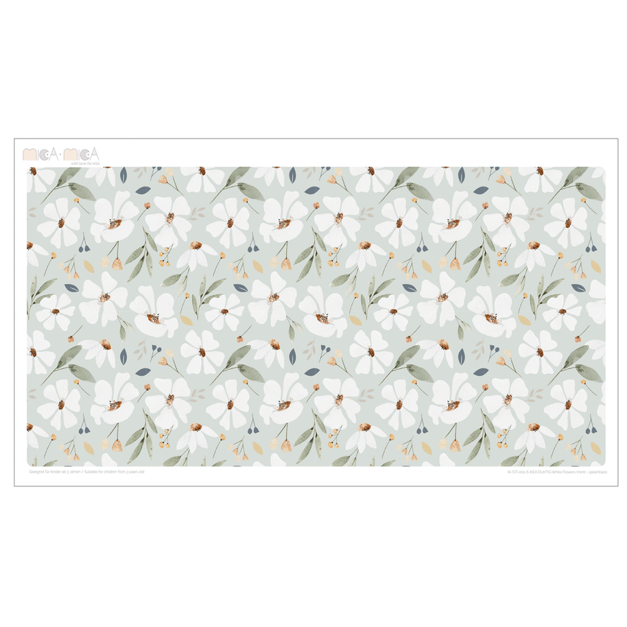 Klebefolie für IKEA DUKTIG Kinderküche - Frühlingsblumen (Minze)