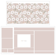 Klebefolie für IKEA DUKTIG Kinderküche - Frühlingsblumen (Helles Taupe)
