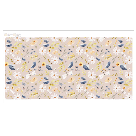 Klebefolie für IKEA DUKTIG Kinderküche - Wiesenblumen (Helles Taupe)