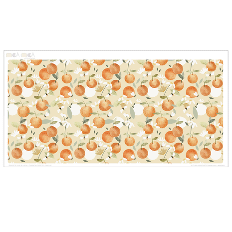 Klebefolie für IKEA DUKTIG Kinderküche - Orangen mit Bienen (Elfenbein)