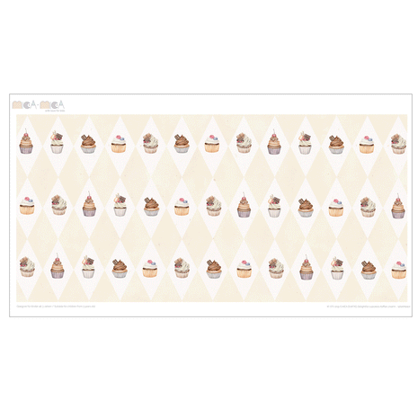 Klebefolie für IKEA DUKTIG Kinderküche - Entzückende Cupcakes (Toffee-Cream)