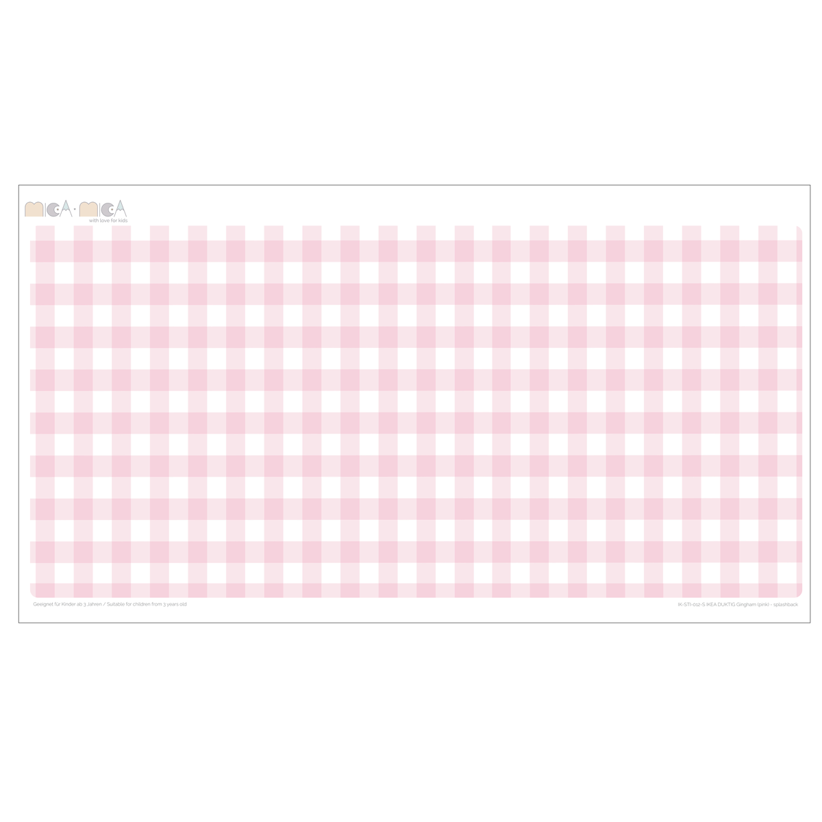 Sticker set for IKEA DUKTIG play kitchen - Gingham (pink)