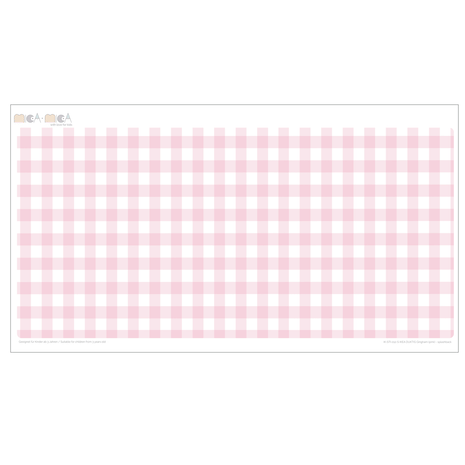 Klebefolie für IKEA DUKTIG Kinderküche - Karomuster (Pink)