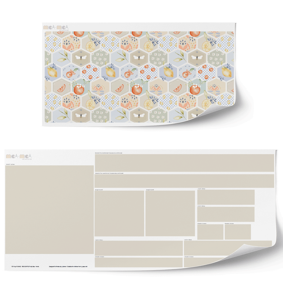Sticker set for IKEA DUKTIG play kitchen - Fruity tiles (sand)