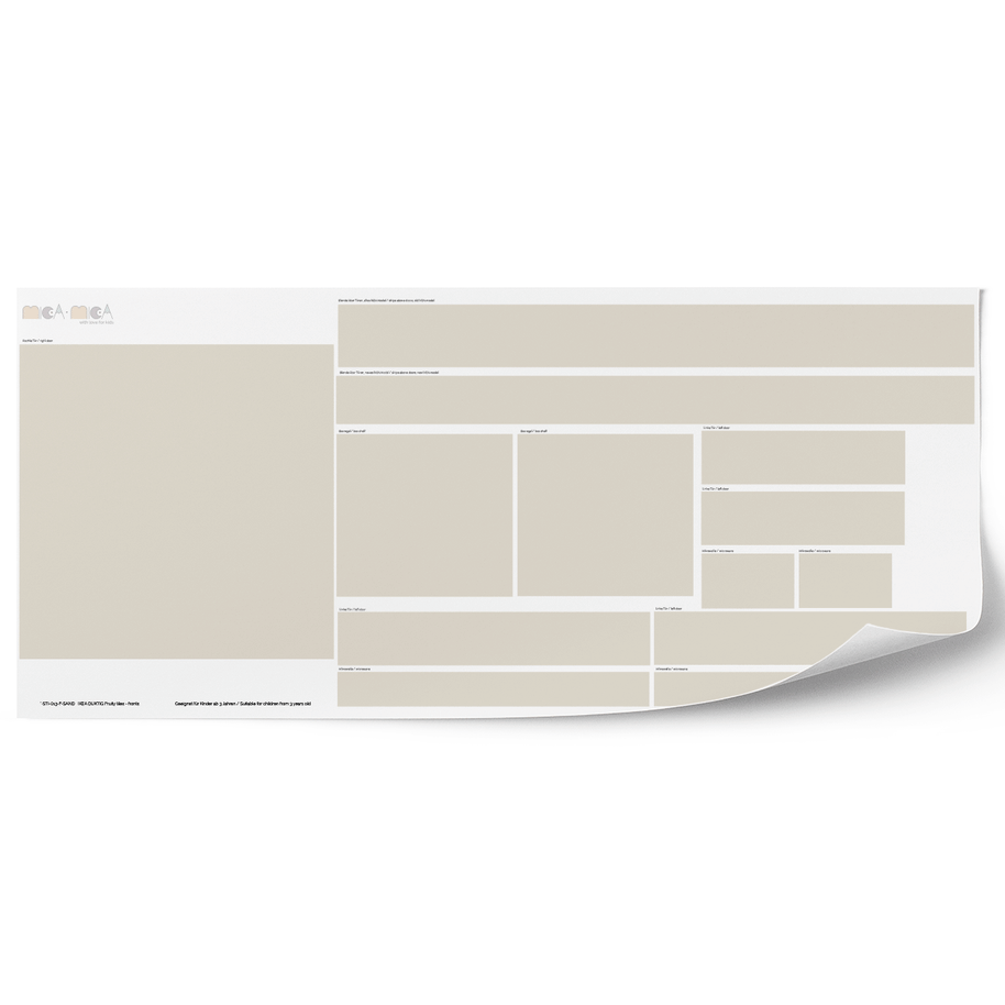 Sticker set for IKEA DUKTIG play kitchen - Fruity tiles (sand)