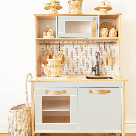 Klebefolie für IKEA DUKTIG Kinderküche - Sonntags-Eis