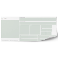 Klebefolie für IKEA DUKTIG Kinderküche - Pastell Karo- und Blumenfliesen (Helles Minze)