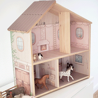 Klebefolie für IKEA FLISAT Puppenhaus - Pferdestall