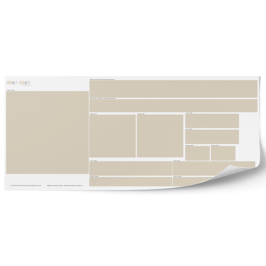 Klebefolie für IKEA DUKTIG Kinderküche - Orangen mit Streifen