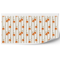Klebefolie für IKEA DUKTIG Kinderküche - Orangen mit Streifen