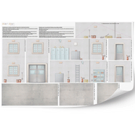 Sticker set for IKEA FLISAT dollhouse - Fire station