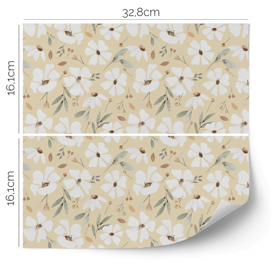 IKEA KALLAX furniture wrap - Spring flowers (cream)