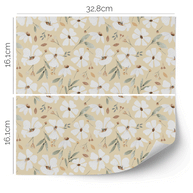 IKEA KALLAX furniture wrap - Spring flowers (cream)