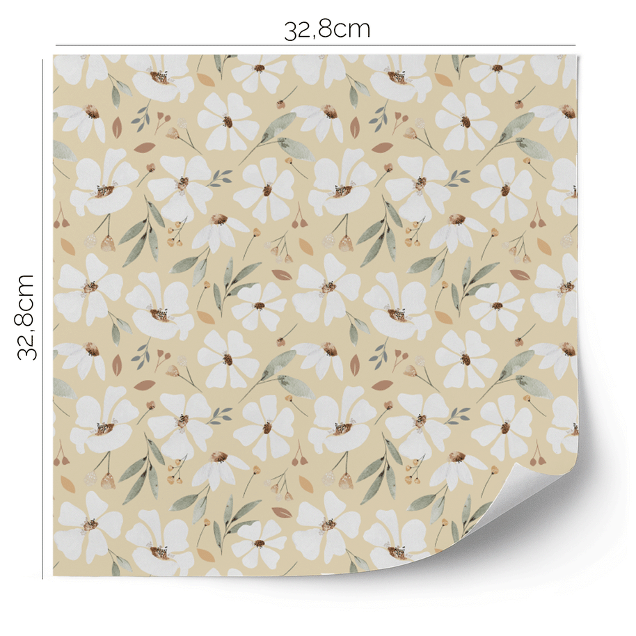 IKEA KALLAX furniture wrap - Spring flowers (cream)