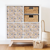 Möbelfolie für IKEA KALLAX - Wiesenblumen (helles taupe)