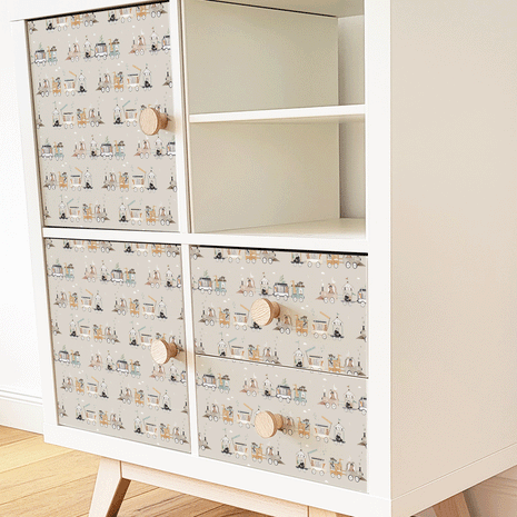 IKEA KALLAX furniture wrap - Cute animal train