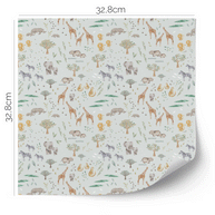 IKEA KALLAX furniture wrap - Jungle Animals (mint)
