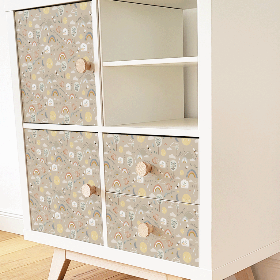 IKEA KALLAX furniture wrap - Happy Sunshine (tapioca)