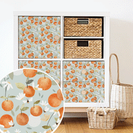 IKEA KALLAX furniture wrap - Oranges with bees (mint)