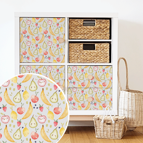 Möbelfolie für IKEA KALLAX - Süßer Früchtemix