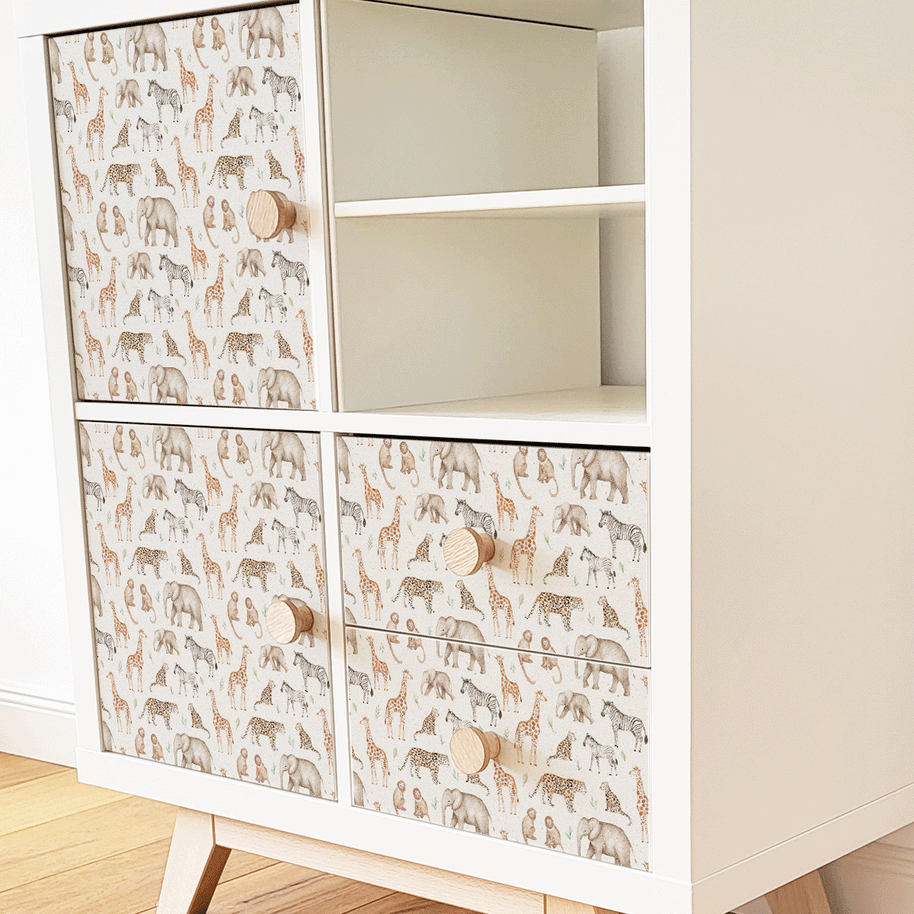 Möbelfolie für IKEA KALLAX - Dschungel Safari 