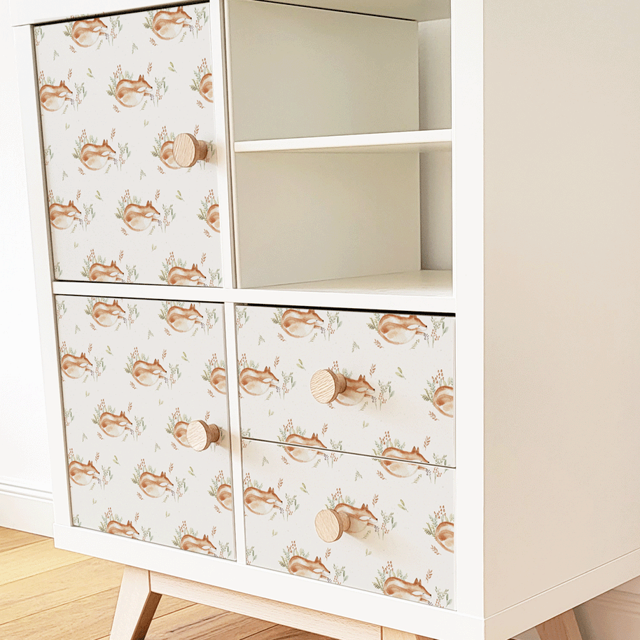 IKEA KALLAX furniture wrap - Sleepy Fox