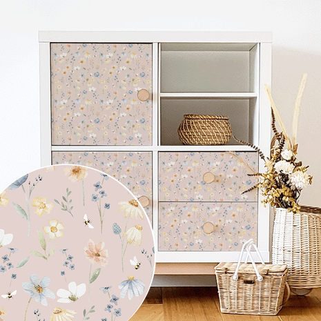 IKEA KALLAX furniture wrap - Wild Flowers cotton