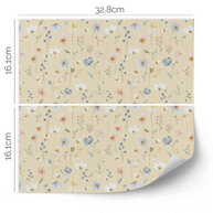 IKEA KALLAX furniture wrap - Wild flowers creme