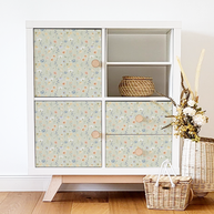 Möbelfolie für IKEA KALLAX - Wildblumen (grün)